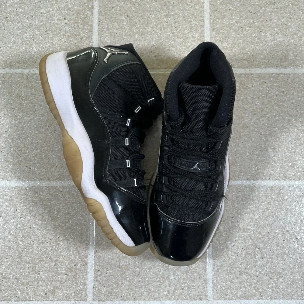 Jordan Air Jordan 11 Retro Shoes Youth Size 6Y Black Basketball 378038-011 - Picture 2 of 10